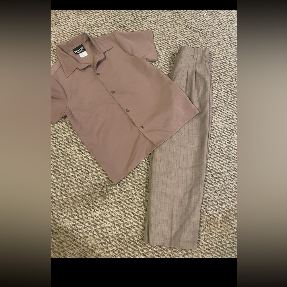 Dress Brown Shirt and Pants Set Boys